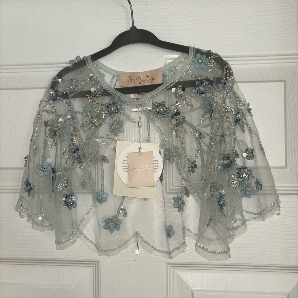 NWT Tutu Du Monde “daisy” cape in green OSFM